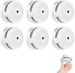 X-Sense Mini Smoke Alarm, 10-Year Battery Fire Alarm Smoke Detector with LED Indicator & Silence Button, XS01, 6-Pack