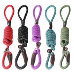Fida Slip Lead for Dogs | 1.8m, One-Size-Fits-All, Slip-On Rope Lead. Easy to Slip On, No Collar or Harness Needed. Durable & Weather Resistant Climbers Rope with Reflective Stitching (Pack of 5)