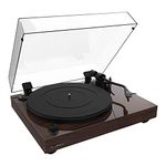 Fluance RT82 Reference High Fidelity Vinyl Turntable Record Player with Ortofon OM10 Cartridge, Speed Control Motor, High Mass MDF Wood Plinth, Vibration Isolation Feet - Walnut