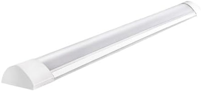 Emitto LED Slim Ceiling Batten Light 40W,Ultra Bright Daylight 120cm Long,Cool White 6500K,IP44 Waterproof,for Kitchen Bathroom Moisture Place,1PC,White,Hardwire Installed