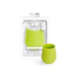 ezpz Tiny Cup - 100% Silicone Drinking Training Open Cup for Baby/Infants - Designed by a Pediatric Feeding Specialist - Soft Non-Slip Grip - Weighted Base & Tactile Bumps - 59 ml, 4 Months+(Lime)