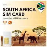 travSIM SIM Card for South Africa | Uses MTN Network | 100GB Mobile Data with 4G Speed | Hotspot up to 3 Devices | Valid for 30 Days