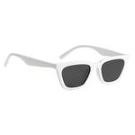 ROYAL SON Medium Full Rim White Frame Men Women Both Square Sunglasses Uv Protected - Black - Pack of 1 (Medium)