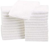 6 x Terry Nappies Face Cloths Baby Wash Cloths 60 x 60 cm Face Flannels Thick White Flannels Face Cloth - Reusable face Towels/Terry Nappies for Babies, Face & Body Cleaning.