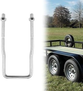 VONLX U-Bolt Spare Tire Carrier Holder Bracket for Trailer Side Mount 4 or 5 Lug Zinc Plated Fit for Ski Boat, Fishing Boat or Sailboat Trailer