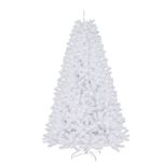 7ft Premium White Christmas Tree 1432 Branch Tips White Xmas Trees Bushy Artificial Silver Christmas Tree Fake Pine Tree with Metal Stand Easy to Assemble 7 Foot Artificial Tree for Christmas White