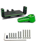 HOPLEX RC Servo Mount Bracket and Mini Servo Arm Green for ES08MA II Servo Upgrade Parts for Axial SCX24 RC Car Crawler