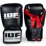 IBF IRON BODY FITNESS Boxing Glove 8 oz TRN08 Model Black/Red