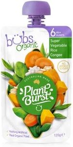 Bubs Organic Super Vegetable Rice Congee Pouch, 6+ Months Baby Food, Veggie Puree Snack, No Added Sugar, 120g