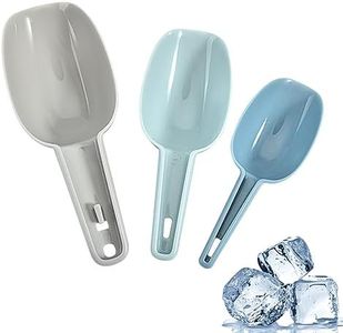 Ice Scooper for Freezer (3 PCS), 3 in 1 Ice Scooper, Dog Food Scoop, Popcorn Scoop Candy Scoops for Candy Buffet, Pet Feed Cat Food, Plastic Ice Scoop,Canisters,Flour,Dry Foods,Pop Corn,Coffee Beans
