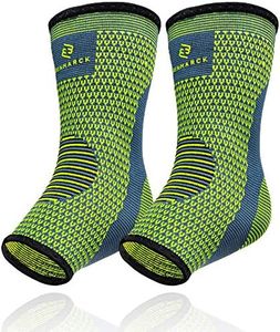 Benmarck Ankle Compression Sleeve, Plantar Fasciitis Sock, Foot Arch and Achilles Tendon Support Brace for Running for Men and Women by (Fjord Blue, Unisize)