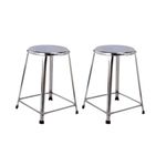 Lifetime Stools 18 inch Stainless Steel Stool for Sitting, Round Shape, Clinic/Hospitals/Shop/Medical/Office/Doctor/Hotel/Outdoor for Multipurpose use (Pack of 2)