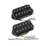 FLEOR Alnico 5 Guitar Pickup Black Neck and Bridge Humbucker Pickups Set