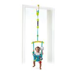 Bright Starts, Door Jumper - Bouncer 'n Spring Deluxe with Padded Seat, Door Clamp, Adjustable Strap, 4 Take-Along Toys, Ages 6 Months +