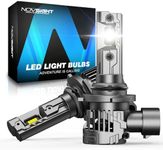 NOVSIGHT 9005 LED Fog Light - 62,000LM 6500K Cool White, 1:1 Mini Halogen Size Fog Light Bulb, 50,000 Hours Lifespan,IP68 Waterproof, Fast 5-Min Install, Pack of 2