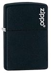 Zippo Logo Black Matte Pocket Light