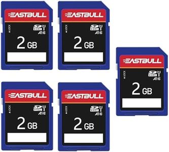 EASTBULL 5-Pack of SD Card 2GB Class 6 SD Card U1 V30 SDHC Memory Card 5-Pack for Camera, Full HD Video, with 5 Mini Cases (2 GB, 5 Pack)