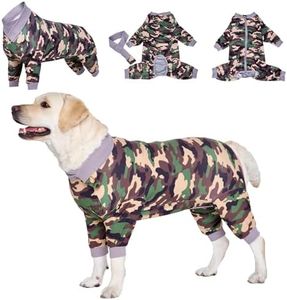 LovinPet Recovery Suit for Large Dogs After Surgery, Abdominal Wounds Protector Spay Recovery Suit for Dogs, E-Collar Alternative, Anti-Licking Dog Recovery Bodysuit Suit, Large Full Body for Shedding