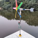 DIY Small Wind Turbine Generator Kit and Light Strip | Innovative Backyard Decoration，35" Height 18.1" Diameter