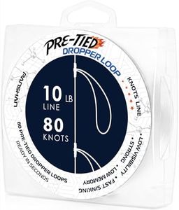 PANSHAN 10 lb Pre-Tied Dropper Loop Knots Line. Fishing Line Spool. Loops 16 Inches Apart with 5.5 Inch Loop Size. Perfect for Saltwater & Freshwater Fishing, Snapper & Other Bottom Feeding Fish