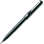 Pentel Refillable Pocket Brush Pen | Fade-resistant | Water based Pigmented Ink | With 4 FP10 Ink Cartridge Refill | Black ink, Pack of 1