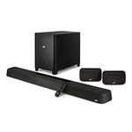 Polk Audio MagniFi Max AX SR 7.1.2 Channel Sound Bar with 10'' Wireless Subwoofer & SR2 Surround Speakers, Dolby Atmos and DTS:X Certified, Polk's Patented SDA Technologies, Black