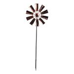 Baluue Wind Spinners Metal Windmill Decor, 28.7" Farmhouse Windmill Stake Rustic Yard Garden Windmill