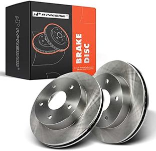 A-Premium 12.11 inch (307.5mm) Front Vented Disc Brake Rotors Compatible with Select Dodge Models - 1500 2000-2001, 4WD, 2-PC Set