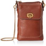 Fossil Women's Harper Phone Bag, Brown w/Chain, One Size