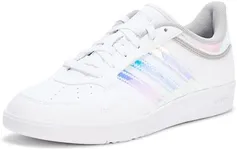 adidas Women's Hoops 4.0 Basketball Sneaker, White/White/Grey, 8