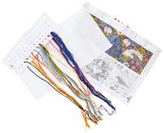 DMC Strawberry Thief Cross-Stitch Kit, Includes Six-Strand Embroidery Thread, Embroidery Needle, 14ct Aida Fabric and Instructions