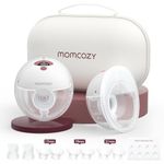 Momcozy M5 Hands Free Breast Pump, Wearable Breast Pump of Baby Mouth Double-Sealed Flange with 3 Modes & 9 Levels, Electric Breast Pump Portable - 24mm (2, Red)