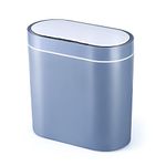 ELPHECO 2.5 Gallon Motion Sensor Trash Can with Lid, Automatic Trash Can, Odor-Absorbing Filter, Kitchen Trash Bin, Bathroom Garbage Can, Grey