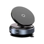 auriglo [2025] Magnetic Car Mount with Ultra Vacuum Suction Cup – 360° Rotatable Dashboard & Windshield Holder for iPhone 16 15 14 13 12, Samsung Galaxy, Android – Black