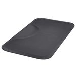 Amazon Basics 3 ft. x 5 ft. Salon & Barber Shop Chair Anti-Fatigue Floor Mat - Black Rectangle - 1/2 in. Thick