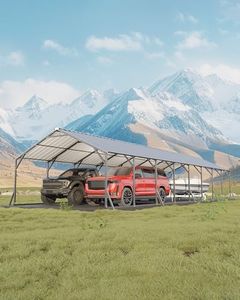 GarveeLife 20'X40'x12' Metal Carport for Multiple Vehicles, Heavy Duty Steel Car Ports, Vertical Roof Design, for All-Weather, for Full-Size Pickup Trucks, Boats, and Tractors