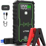 UTRAI JS-1 PRO 12V Jump Starter Power Pack,2500Amp 16000mAh Car Battery Booster Jump Starter for All Gas/8.5L Diesel,Jump Starter with 10W Wireless Charger