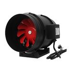 SunStream 4 Inch 190 CFM Plastic Inline Duct Fan For Grow Tents Basements Bathroom Extractor Fan