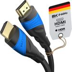 KabelDirekt – 8K & 4K HDMI Cable – 1m – Available in 0.15-22.5m – For all HDMI devices (4K@120Hz & 8K@60Hz, HDMI 2.0, High Speed with Ethernet, for PC, TV, PS5, Xbox Series, Switch – Black)