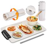 BAOSHISHAN Electric Warming Tray Silicone Electric Heating Tray 40-100℃ Adjustable Foldable Food Warming Mat with 24H-Timing, 38×60cm Heat Warming Tray for Food 300W