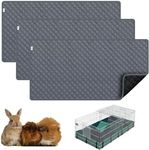 Guinea Pig Cage Liners, Washable Guinea Pig Bedding for Midwest Cage 3 Pack 47"X24", Reusable & Anti Slip & Waterproof, Absorbent Guinea Pig Pee Pad for Small Animal, Rabbit, Bunny, Chinchilla