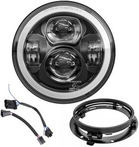 Z-OFFROAD Upgrade 7 Inch Motorcycle LED Headlight w/DRL White Halo DOT Kit Compatible with Harley Davidson Street Glide Road King Special Electra Glide Ultra Classic Fat Boy Heritage Softail