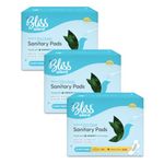 BLISSNATURAL Sanitary Pads XXL | 18 Sanitary Napkins For Women | Period Pads For Heavy Flow | Natural Plant Based Sanitary Pads For Women XXL | 100% Rash Free | Upto 8 Hrs Protection