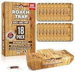 Trap a Pest - Cockroach Traps Indoor Sticky (18 Pack) - Glue Traps for Roaches Bug Traps with Roach Bait Traps - Long Lasting Non-Toxic - Children and Pet Friendly