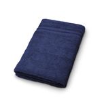 Welspun 100% Cotton Quick Dry Bath Towel | High Absorbency Super Soft, Fast Drying Towels for Bath | 380 GSM Large Size Bath Towel for Men and Women | 70cm X 150cm - Dark Blue