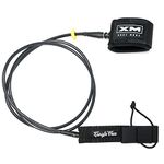 XM SURF MORE Surfboard Leash - Tangle-Free Surf Leash for Short Boards & Long Boards - Adjustable, Ultra-Strong Strap for Ankle Support - Regular Strength Cord (.270in) - USA Made