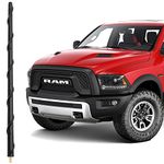 KSaAuto 16 Inch Antenna for 2009-2024 Dodge RAM 1500 2500 3500 Classic Warlock, Dodge RAM 1500 Accessories, Flexible Spiral Rubber Car Truck RAM Antenna Replacement Upgrade for FM AM Radio Reception