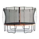 LeJump Lightning 12FT Springless Trampoline, Outdoor Non-Spring ASTM Approved Recreational Trampolines with Enclosure Net and Ladder,Backyard Trampoline for Adults Kids Heavy Weight Limit (Orange)