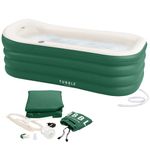 Tubble® Royale Inflatable Bathtub - Use as Hot and Ice Bath - Quick Set Up in 1min - Foldable Bathtub for Adults up to 188cm - Emerald Green - 255L