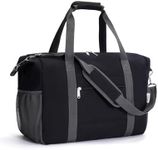 for Easyjet Airlines Cabin Bag 45X36X20 Underseat Travel Duffel Bag Holdall Tote Carry on Luggage Overnight for Women and Men 30L (Black)